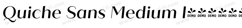 Quiche Sans Medium I字体转换